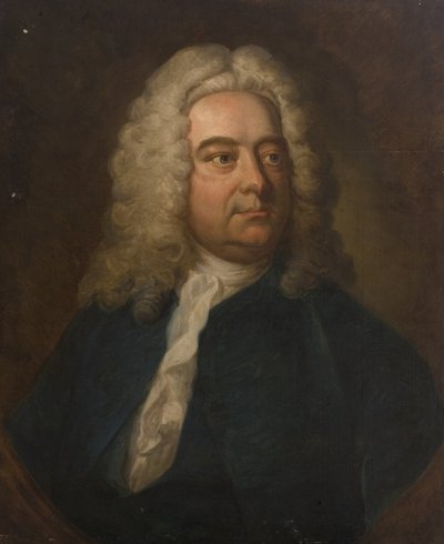 Portrait of a Man in Blue (possibly the Reverend G. Greenway) by British School